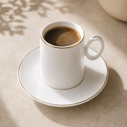 Karaca Snow 6-Piece Coffee Cup Set 80 ml, 153.03.06.2288