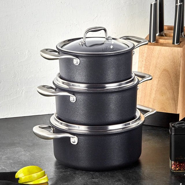 Karaca BioDiamond Pro 6-Piece Non-Stick Induction Cookware Set, 153.03.07.9035