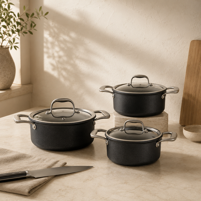 Karaca BioDiamond Pro 6-Piece Non-Stick Induction Cookware Set, 153.03.07.9035