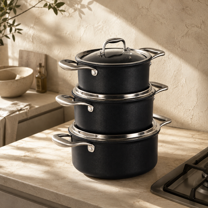 Karaca BioDiamond Pro 6-Piece Non-Stick Induction Cookware Set, 153.03.07.9035