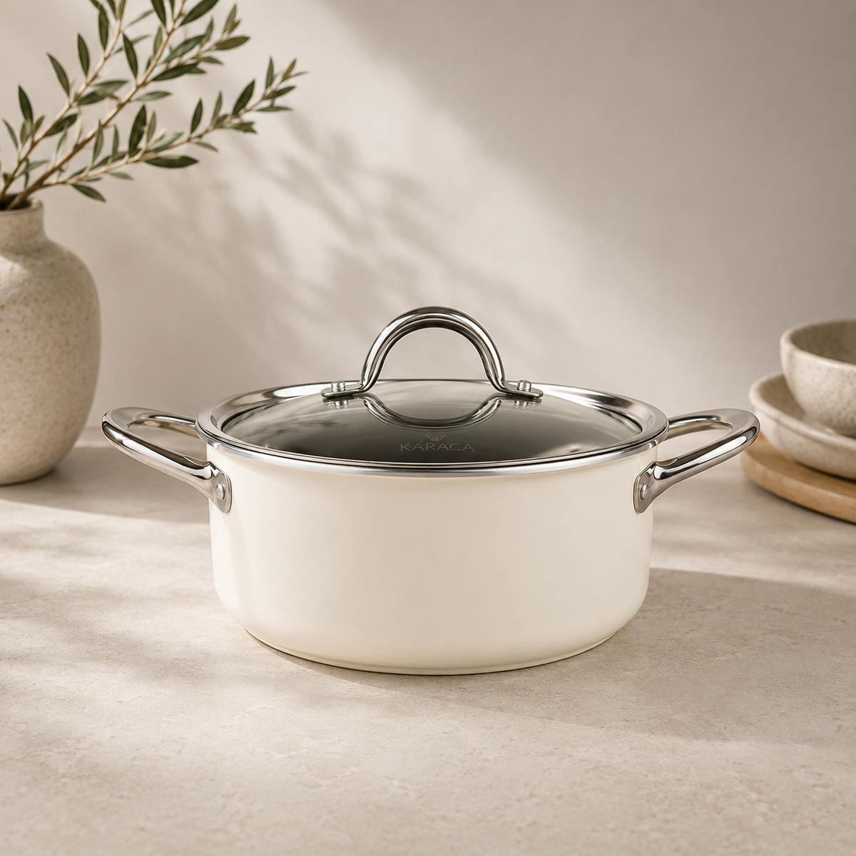 Karaca BioDiamond Basic Granite-Look Cookware Set - 7 Pieces, 153.03.08.1074
