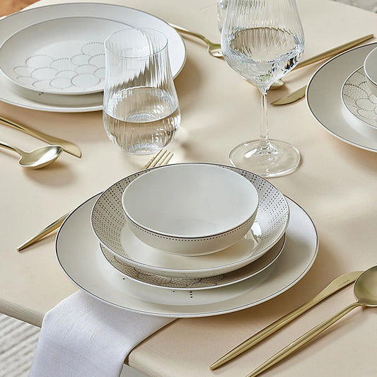 Karaca Antares Porcelain 24-Piece Dinner Set for 6 People, 153.09.01.0583