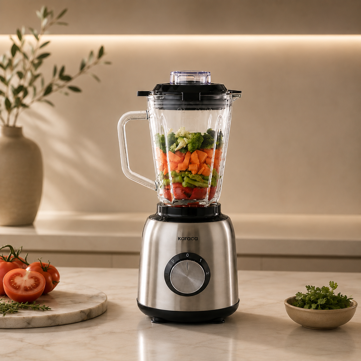 Karaca Inox 1.5 L Glass Bowl Smoothie Blender, 153.09.01.3425