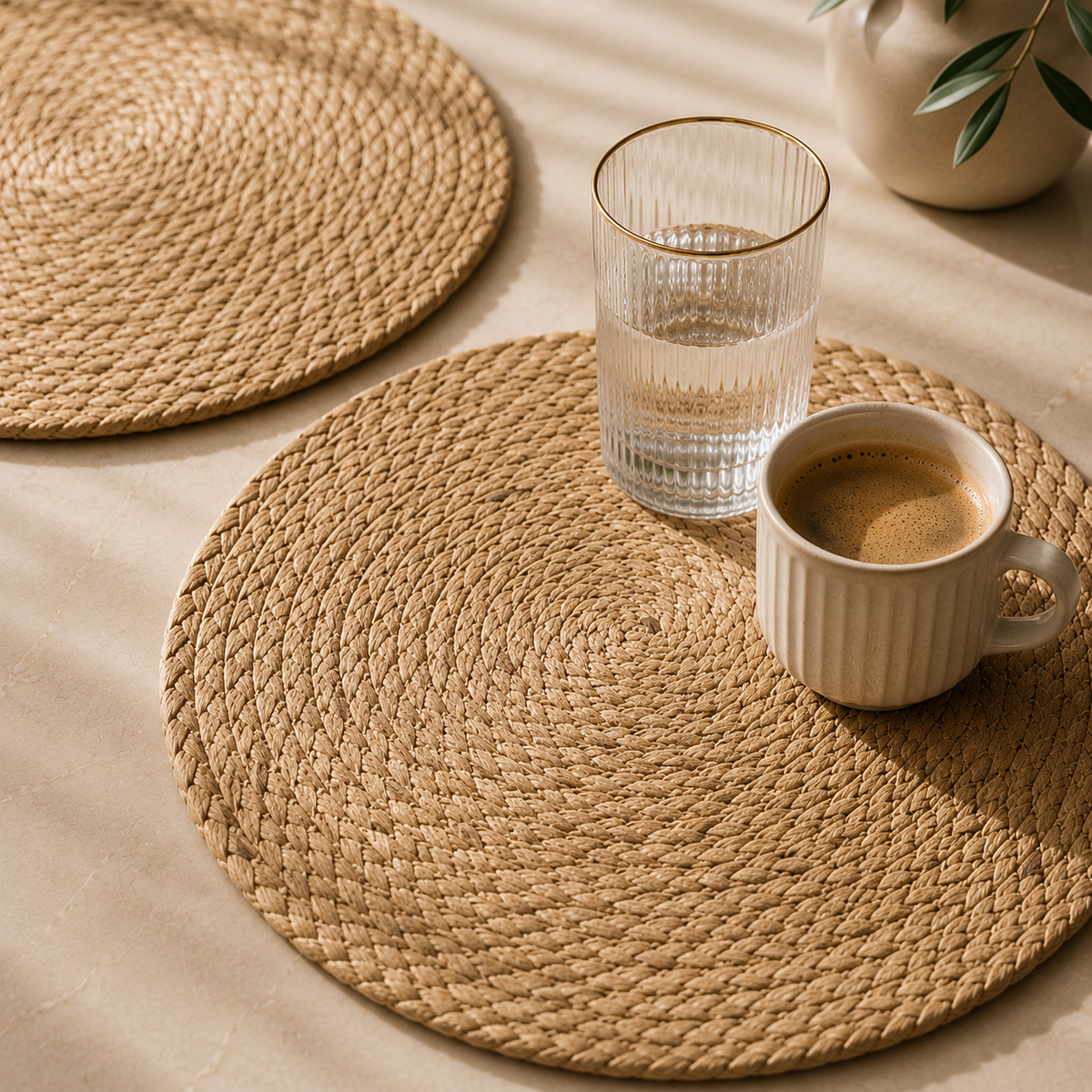 Karaca Ravlen Wicker Placemat 2 Pieces Set 38 cm, 153.19.01.1426