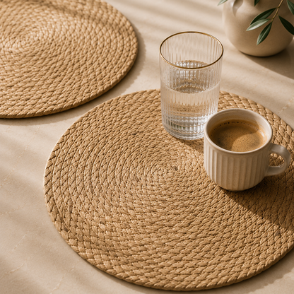 Karaca Ravlen Wicker Placemat 2 Pieces Set 38 cm, 153.19.01.1426