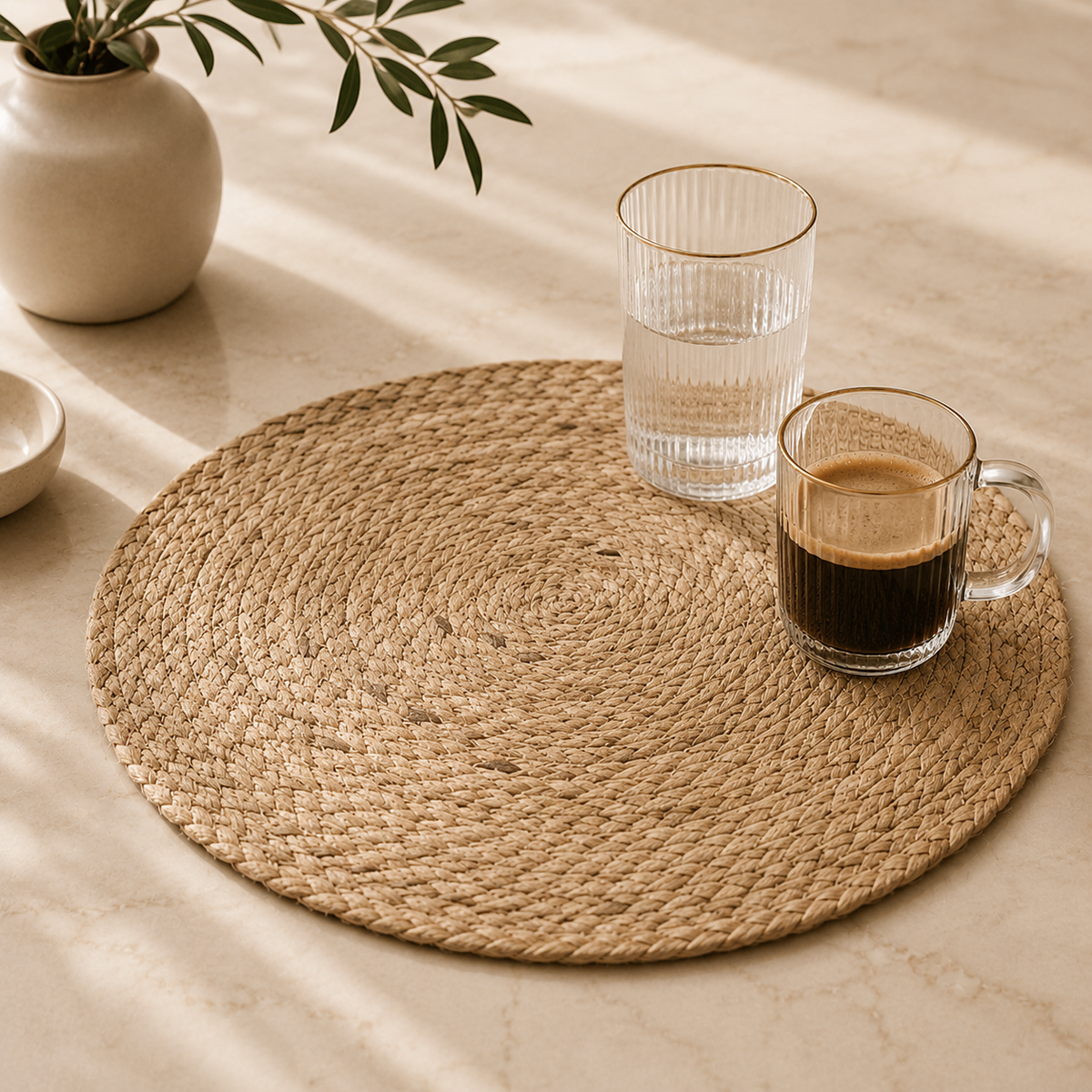 Karaca Ravlen Wicker Placemat 2 Pieces Set 38 cm, 153.19.01.1426
