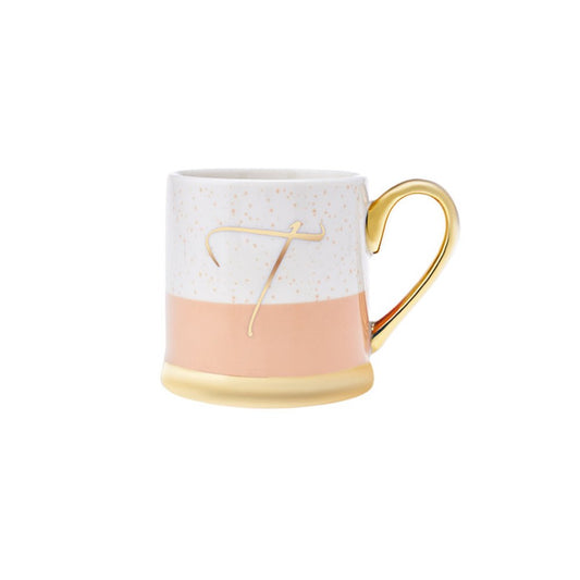 Karaca Porcelain 330ML Mug With Letter T, 153.03.06.1626
