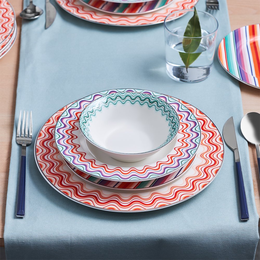 Karaca Bailando 24-Piece Porcelain Dinner Set for 6 People, 153.03.06.8273