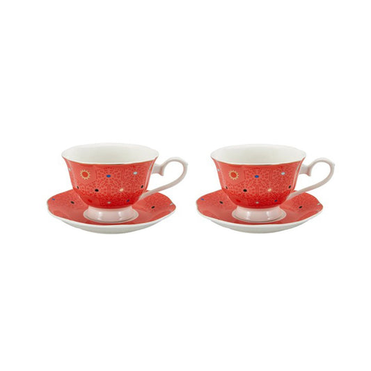 Karaca Set of 2 Moroccan Tea Cups [Red], 153.03.07.5586