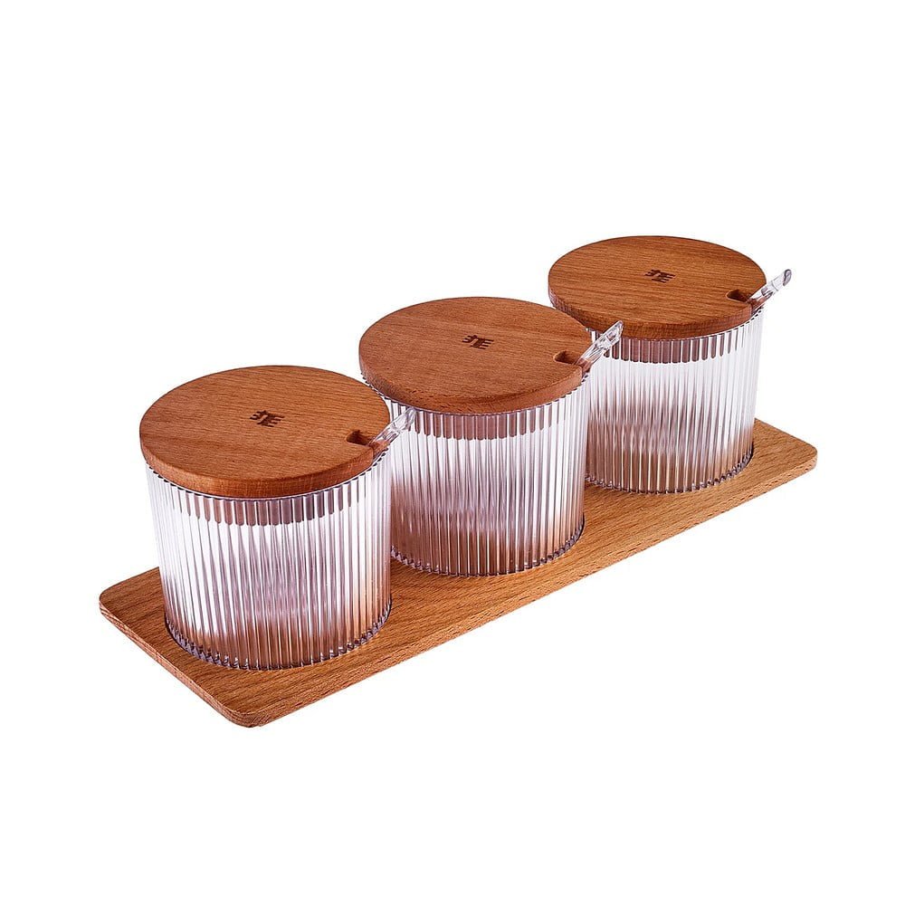 Karaca Massimo 3-Piece Transparent Spice Set, 153.09.01.0579