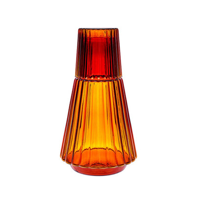 Karaca Pier Bedside Carafe with Drinking Glass Lid - Amber, 153.09.01.3182