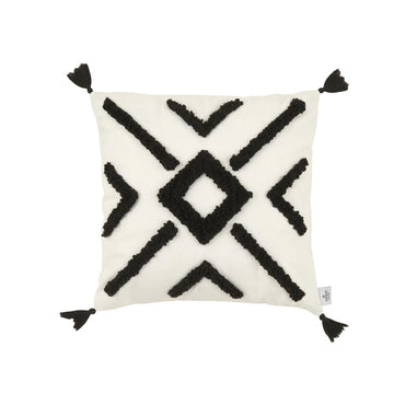 Karaca Home Anibal Filled Cushion Black-Cream - [43x43cm] - 100% Polyester, 153.09.01.6819