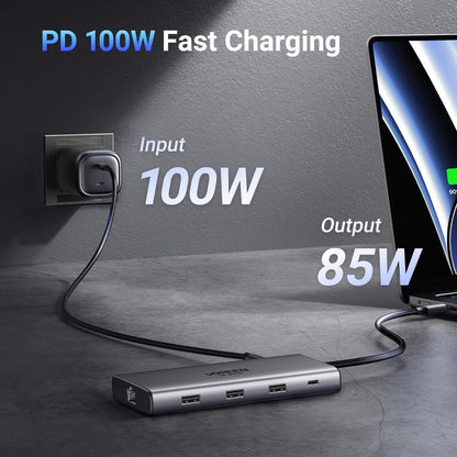 Ugreen, 8K Dual Display 10-In-1 Usb-C Hub Docking Station Adapter (With Power Delivery) Ugreen Cm639 - 15534