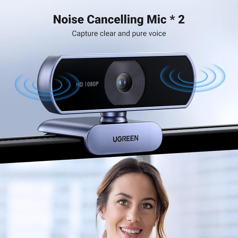 Ugreen, Full Hd 30Fps Webcam With Micro, Auto Light Correction, 85 View Angle, Ugreen Cm678 - 15728