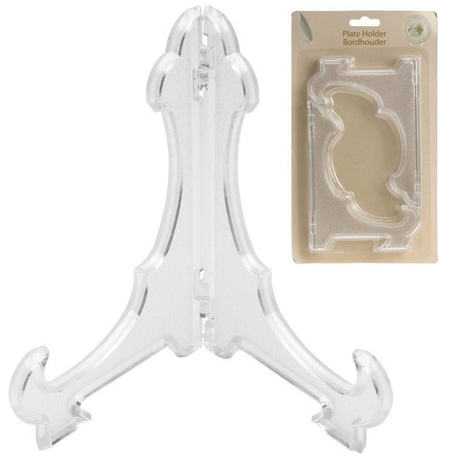 Clear Plate Display Stand Set Of 2 Pcs
