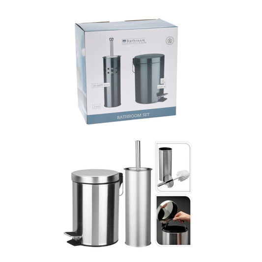 Bathroom Set Stainless Steel 2 Pcs