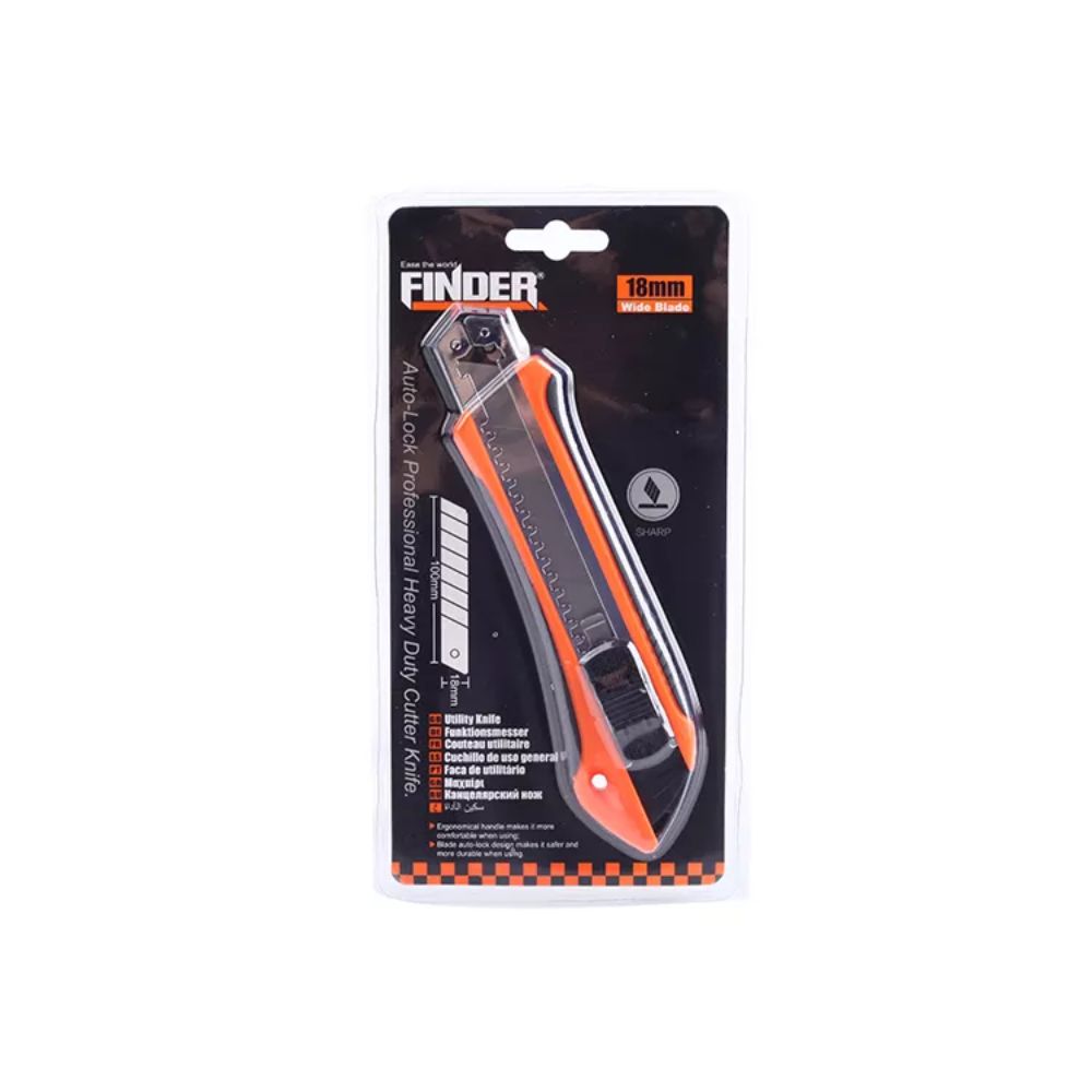 Finder, Utility Knife with 3pcs 18mm Blade