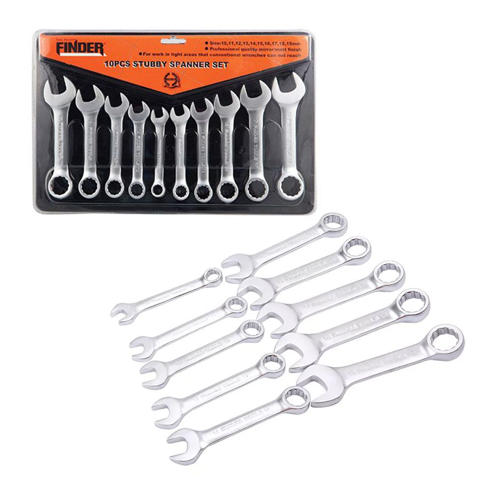Finder, 10PCS Stubby Wrench Set