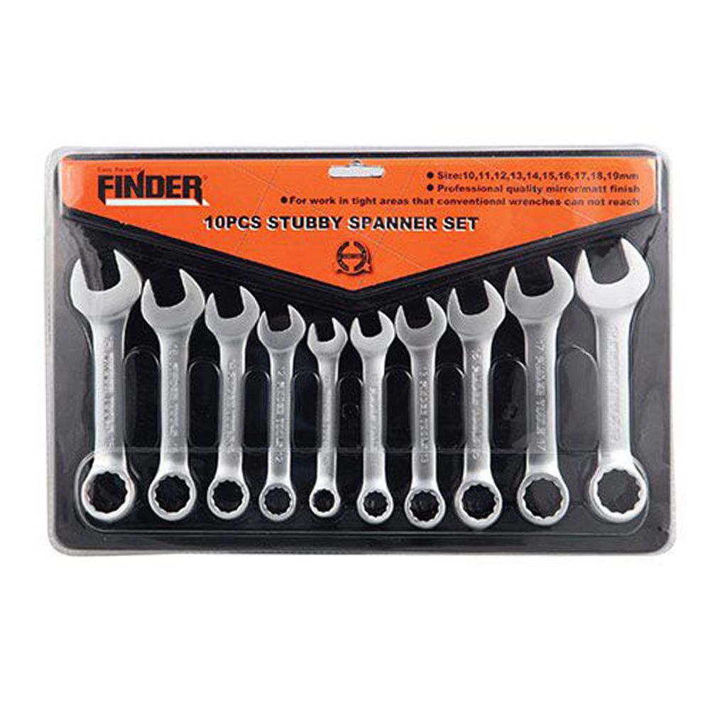 Finder, 10PCS Stubby Wrench Set