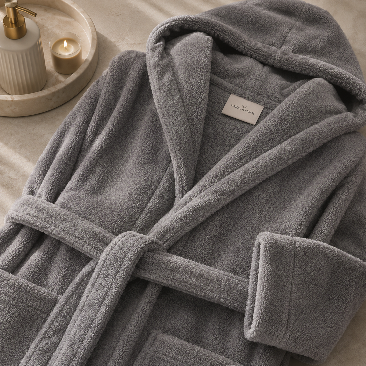 Karaca Home Motto 100% Cotton S/M Bathrobe