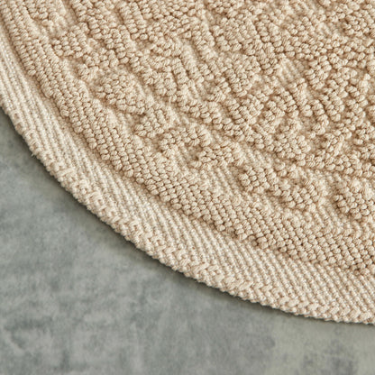 Karaca Home Vista Oval Floor Mat 90 x 60 cm, Ecru, 200.22.02.0013