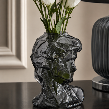 Karaca Home Donnie Decorative Glass Head Figurine, 200.22.11.0003