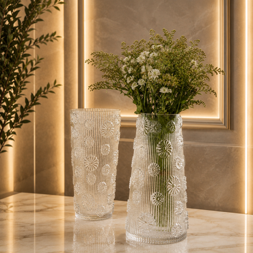 Karaca Home Neal Transparent Glass Vase 28 cm, 200.22.11.0012