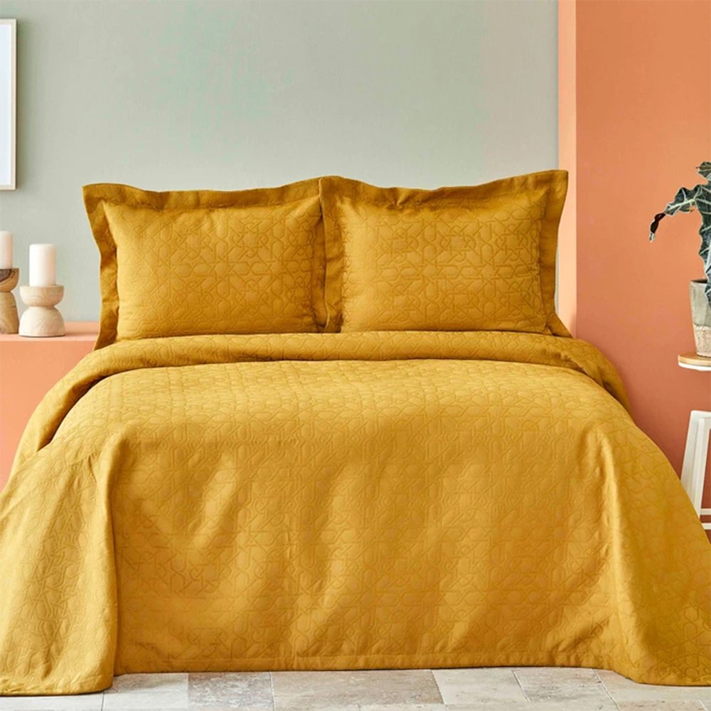 Karaca Home Back To Basic Mustard Single Bedspread, 200.18.01.0079