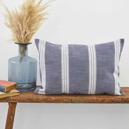 Karaca Home Lamar Plain Indigo Filled Cushion, 200.18.01.0675