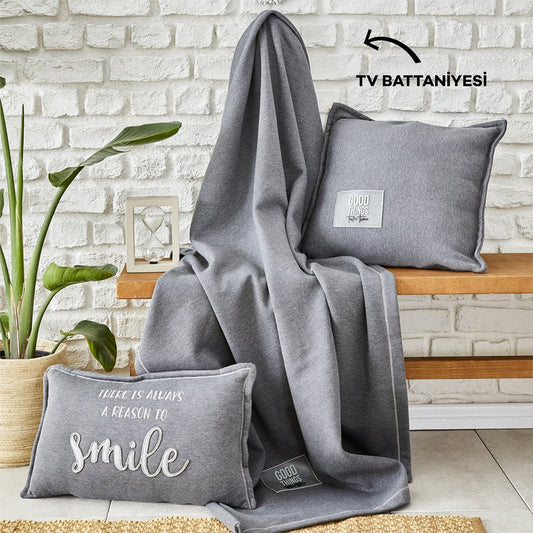 Karaca Softy Grey Comfort TV Blanket [130x170cm], 200.19.01.0396