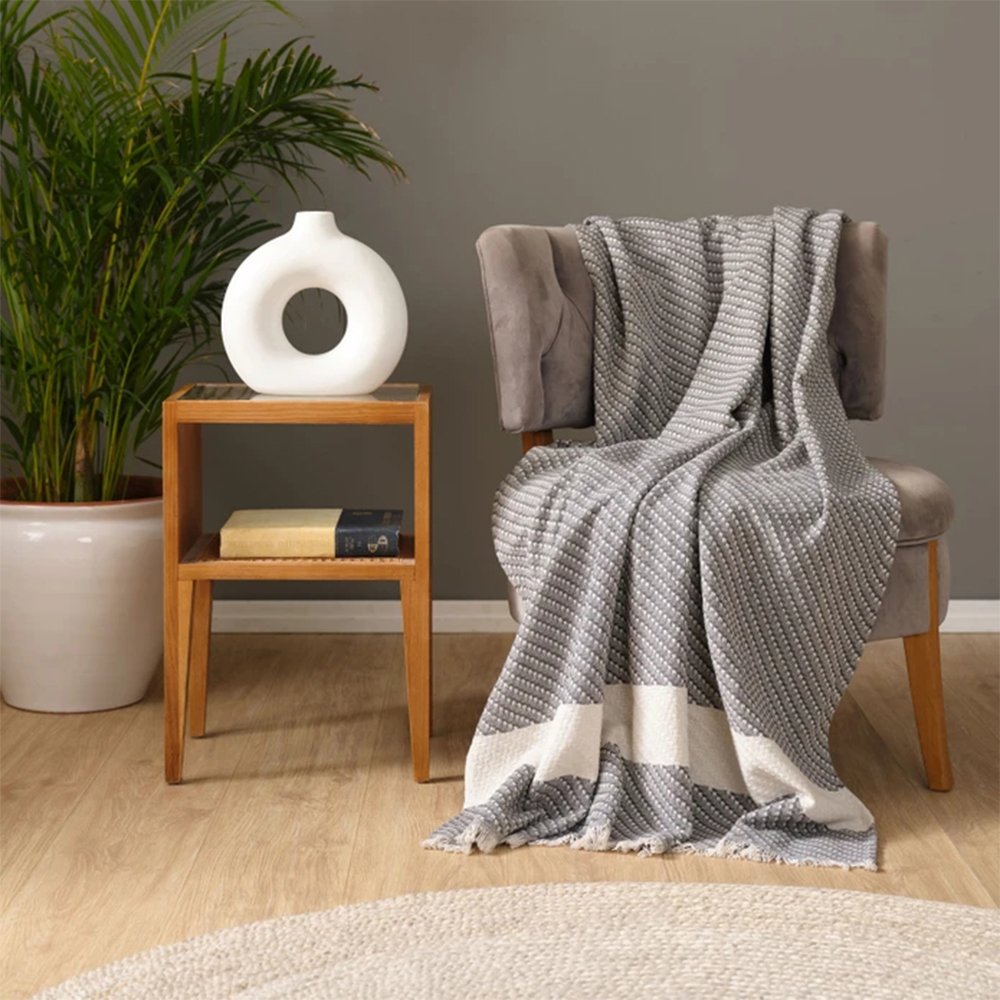Karaca Wilma Navy Throw [130x170cm], 200.21.01.0690