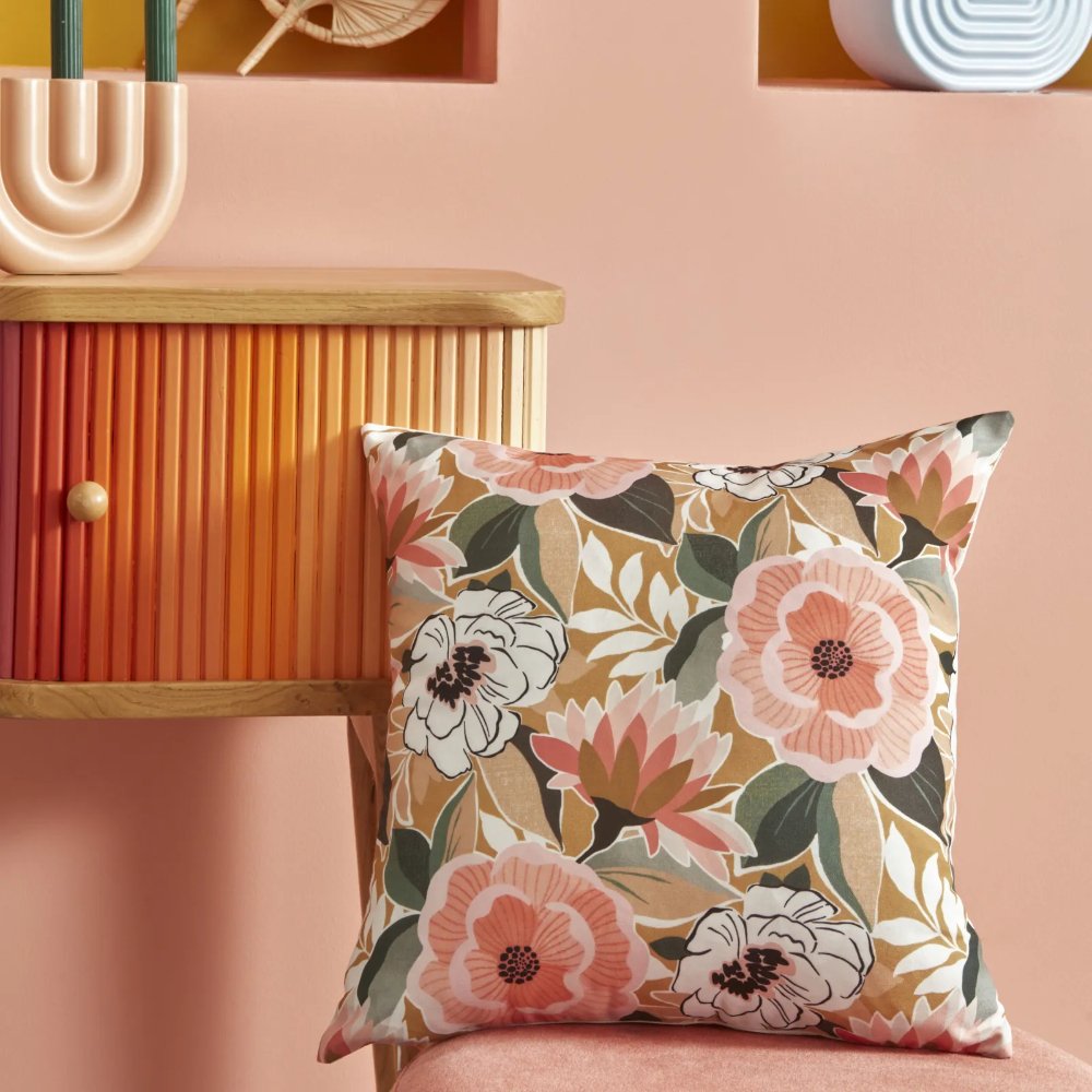 Karaca Home Fleur Patterned Cushion 40 x 40 cm, 200.22.14.0499