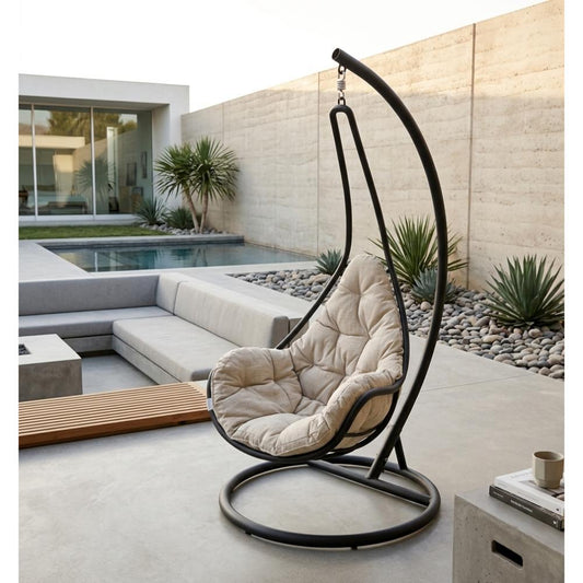 Outdoor Swing Chair with Stand - Powder-Coated Grey, 2020