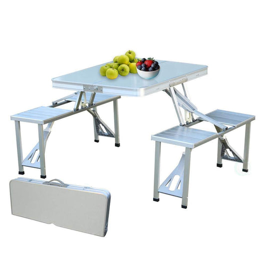 Portable Aluminum 4-Person Picnic Folding Table