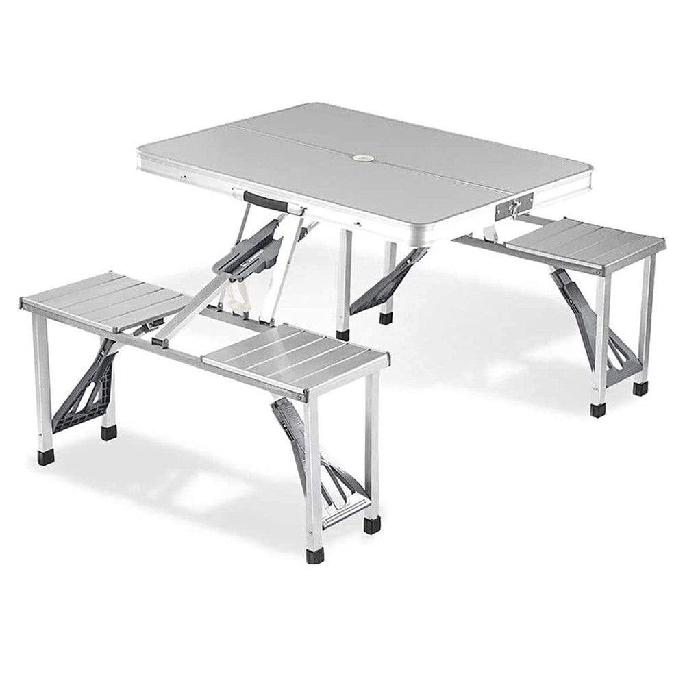 Portable Aluminum 4-Person Picnic Folding Table