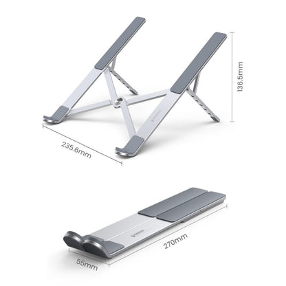 Ugreen, Aluminum Laptop Stand Riser, Multiangle, Adjustable, Foldable & Ergonomic Design + Free Pocket