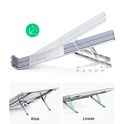 Ugreen, Aluminum Laptop Stand Riser, Multiangle, Adjustable, Foldable & Ergonomic Design + Free Pocket
