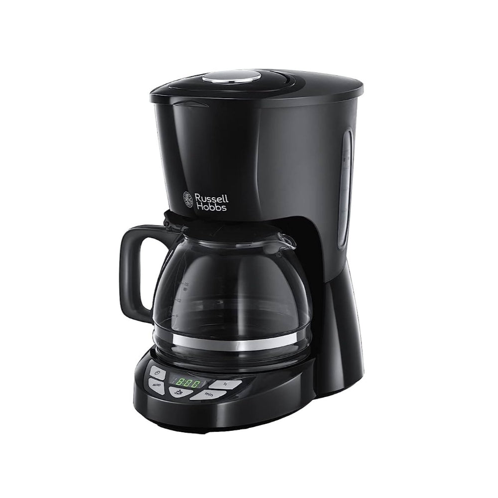 Russell Hobbs Black Coffee Maker, (Freestanding, Drip Coffee Maker, Ground Coffee, Coffee Jug) + FREE Barista Coffee, 22620-56