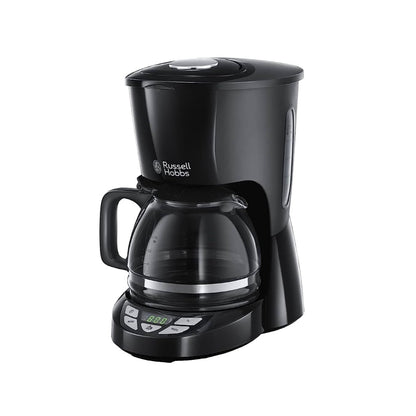 Russell Hobbs Black Coffee Maker, (Freestanding, Drip Coffee Maker, Ground Coffee, Coffee Jug) + FREE Barista Coffee, 22620-56