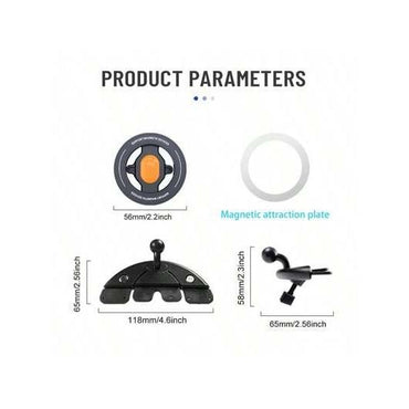 Magnetic Car Phone Holder - CD Slot Mount One-Hand Operation