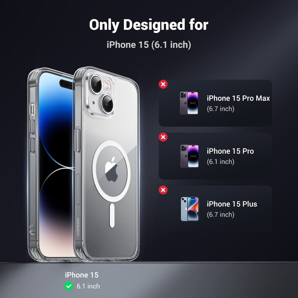 Crystal Transparent Magnetic Protective Case For Iphone 15 Pro Max Ugreen 25399