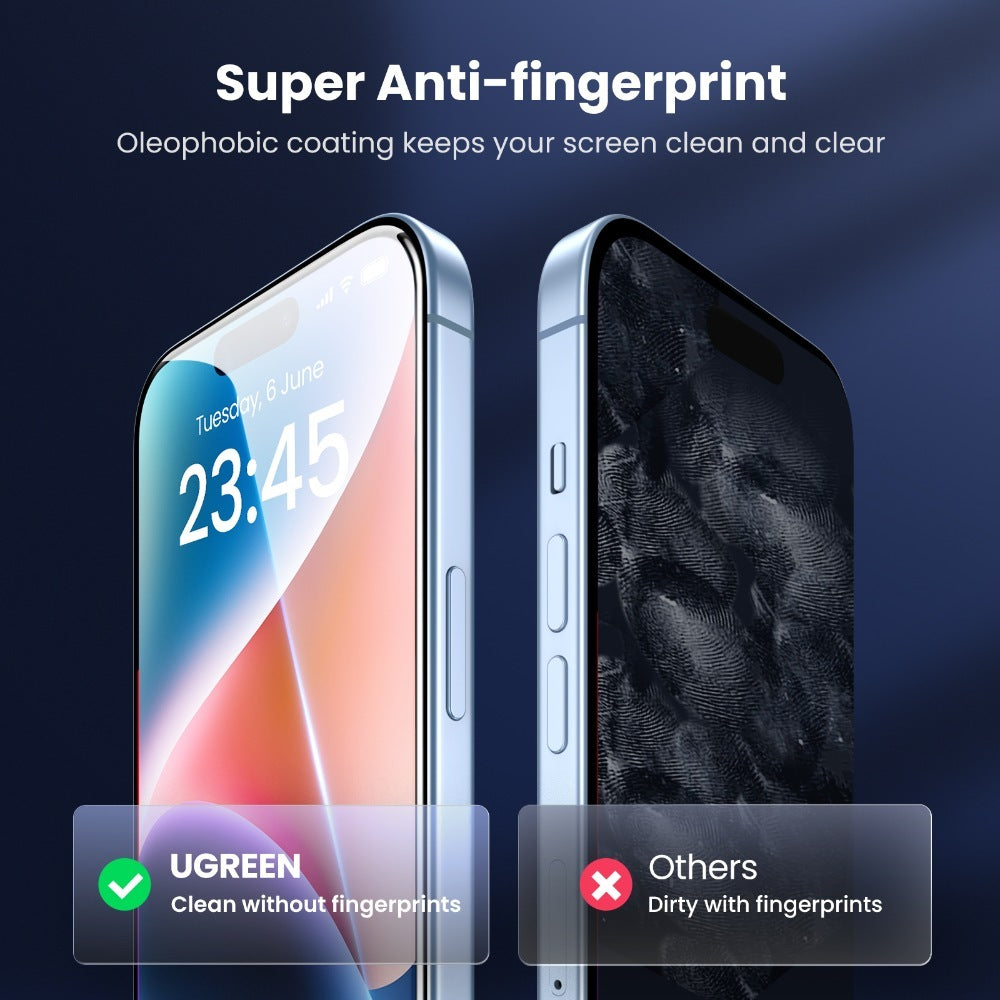 Hd Screen Tempered Protective Film For Iphone 15 Ugreen - 25587
