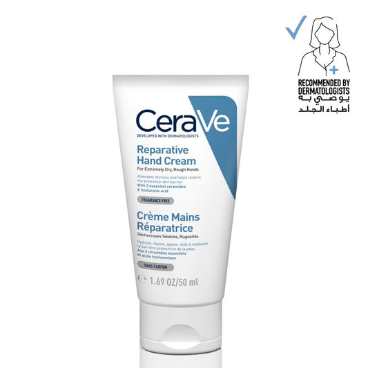 Cerave, Therapeutic Hand Cream for Dry Cracked Hands With Hyaluronic Acid 50Ml