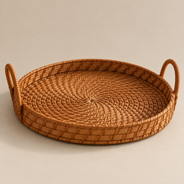 Karaca Home Boho Rattan Tray 35 cm, 300.21.02.0280