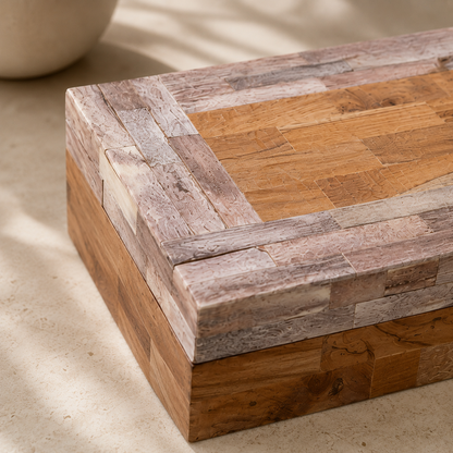 Karaca Home Afr Bone Wood Box 28 × 16 cm, 300.01.01.2460