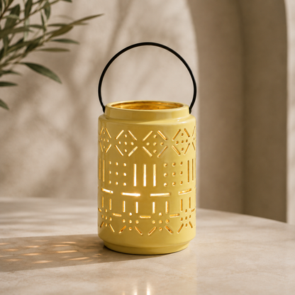 Karaca Home Joyful Lantern Yellow 16 cm, 300.22.02.0034