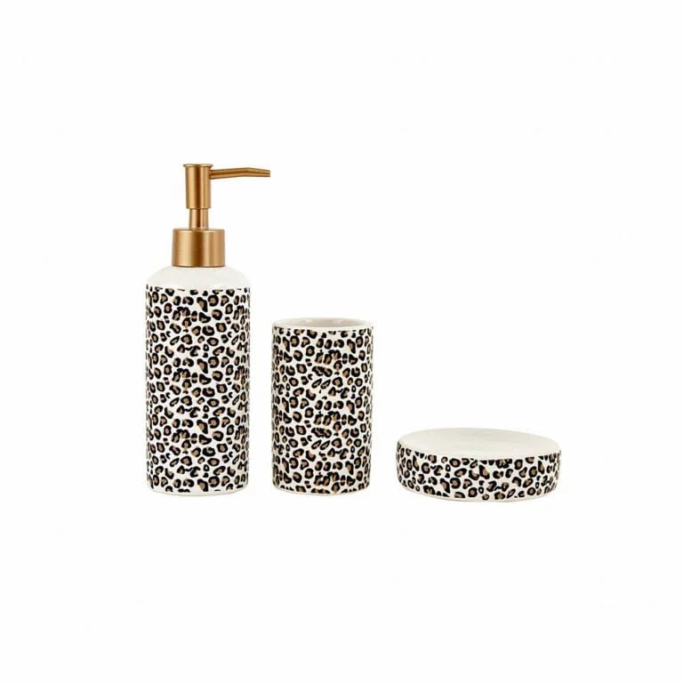 Karaca Home Wild 3-Piece Bathroom Set - Leopard, 300.23.01.0209