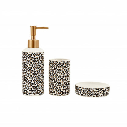 Karaca Home Wild 3-Piece Bathroom Set - Leopard, 300.23.01.0209