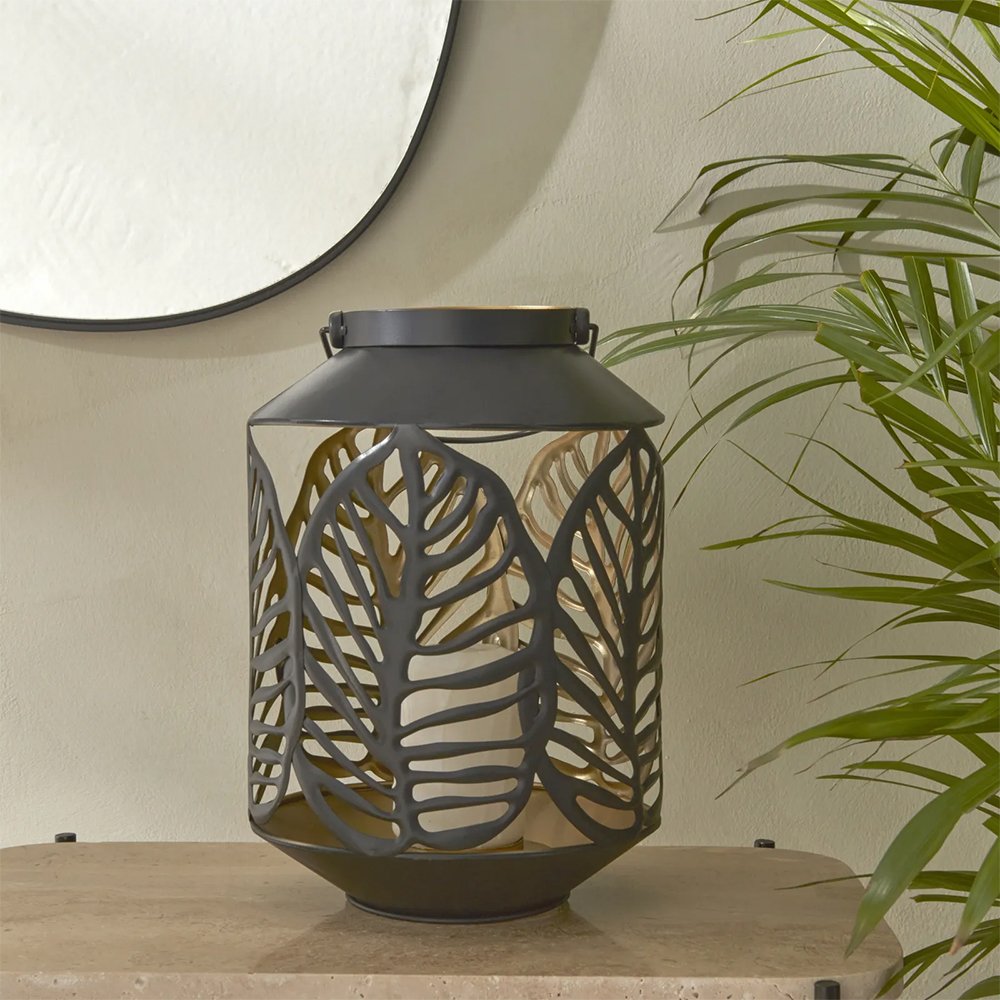 Karaca Home Timber Candle Holder [26x18x18cm] Black, 300.23.01.0320