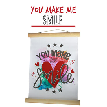 Smile Yalla, Valentine's Day, Poster Wall Decoration, You Make Me Smile